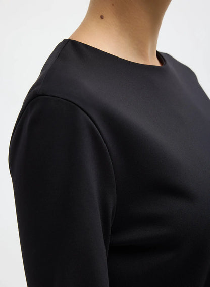 Compact Ultra Stretch Knit Long Sleeve Slim Top