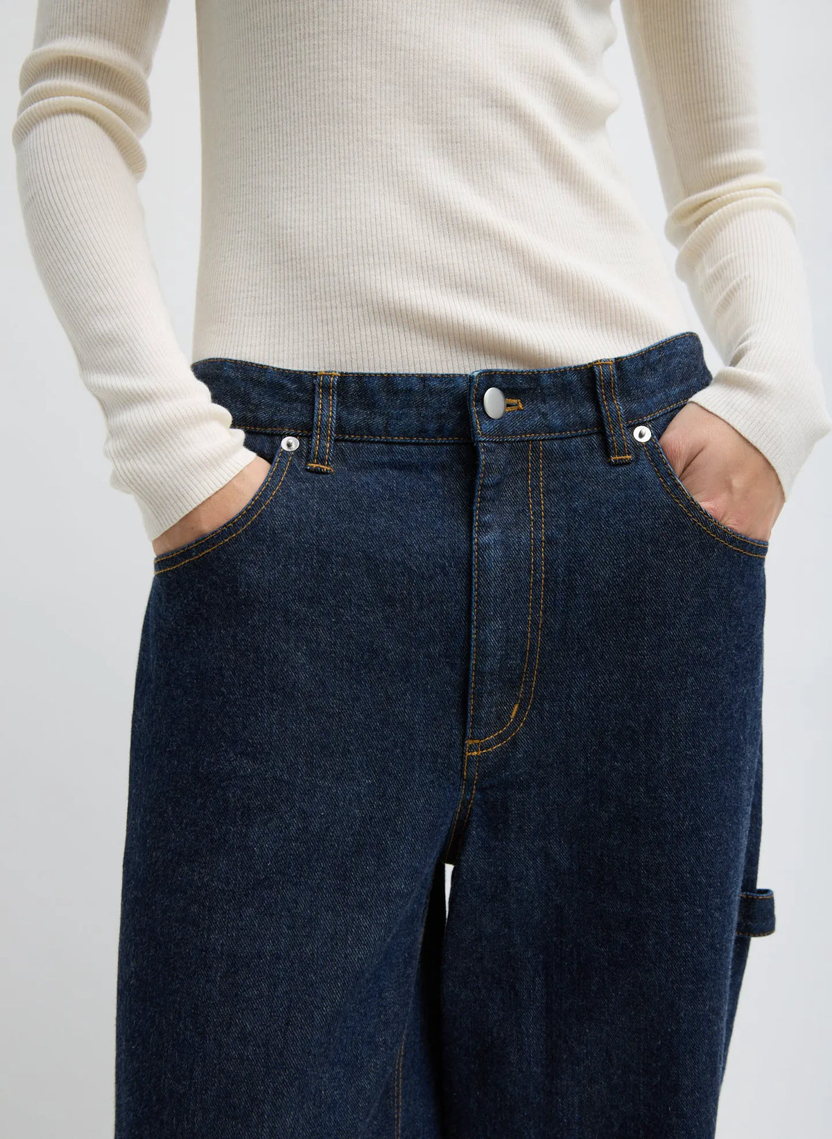 Indigo Denim Slouchy Carpenter Jean