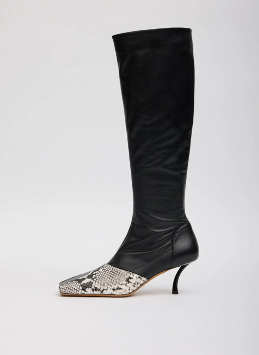 Brannon Snake Embossed Illusion Boot