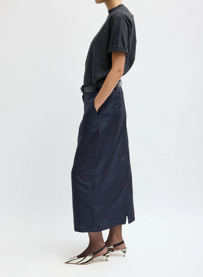 Crispy Nylon Maxi Skirt