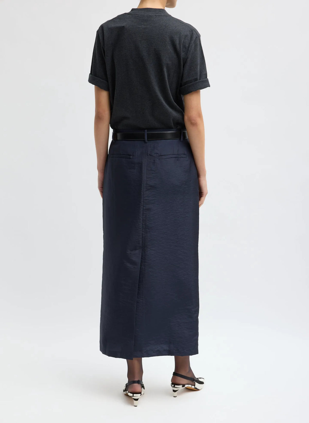 Crispy Nylon Maxi Skirt