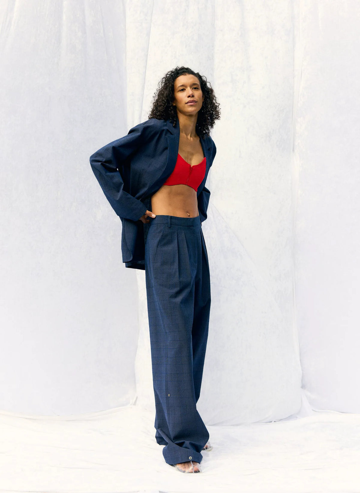 Menswear Crepon Stella Full Length Pant