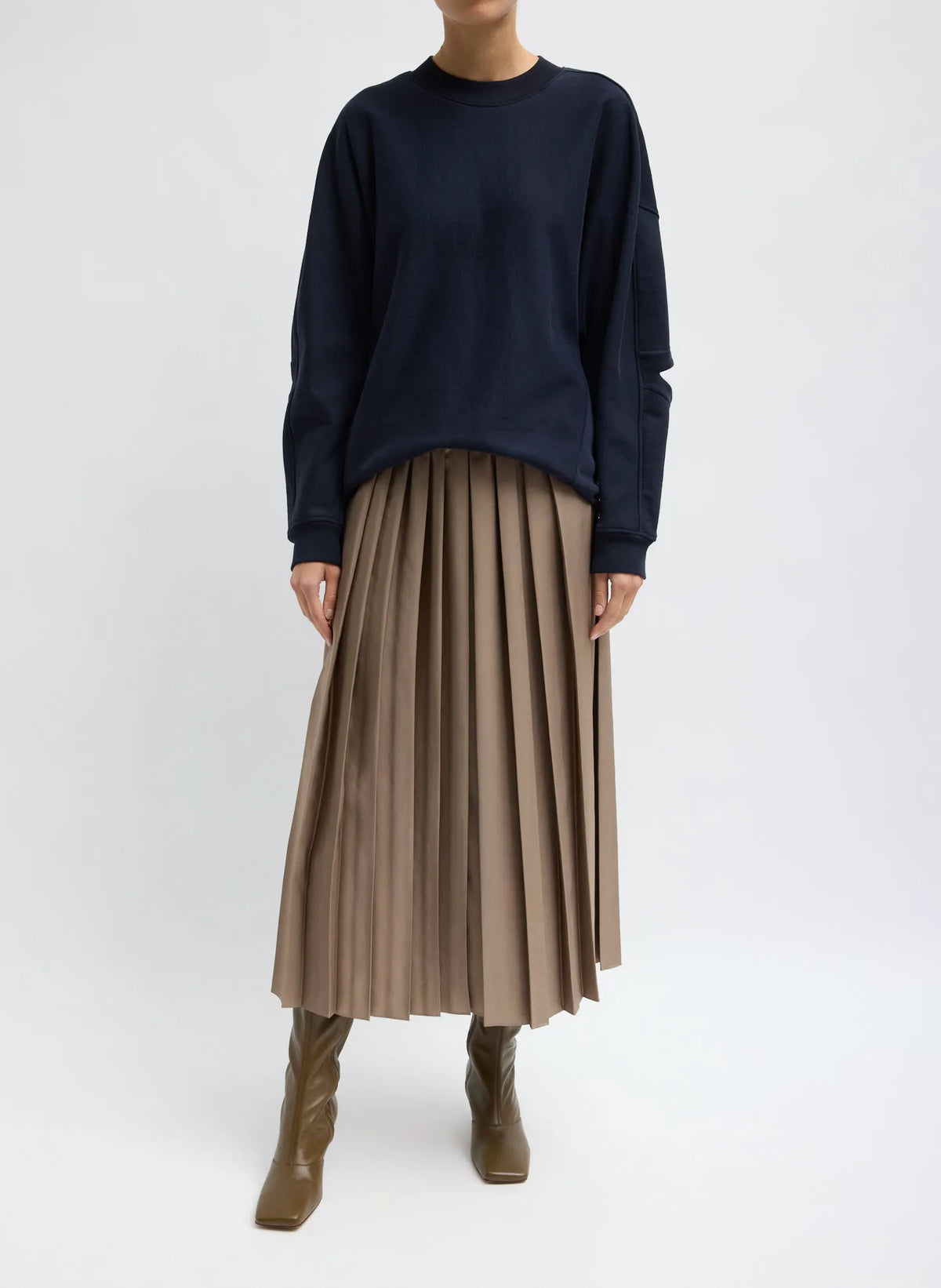 Feather Weight Pleated Pull On Skirt
