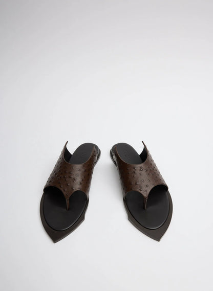 Ostrich Print Gerard Sandal