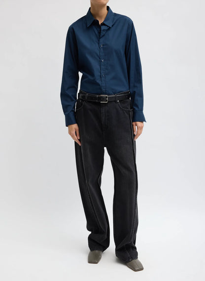 Vintage Black Denim Tuck Jean