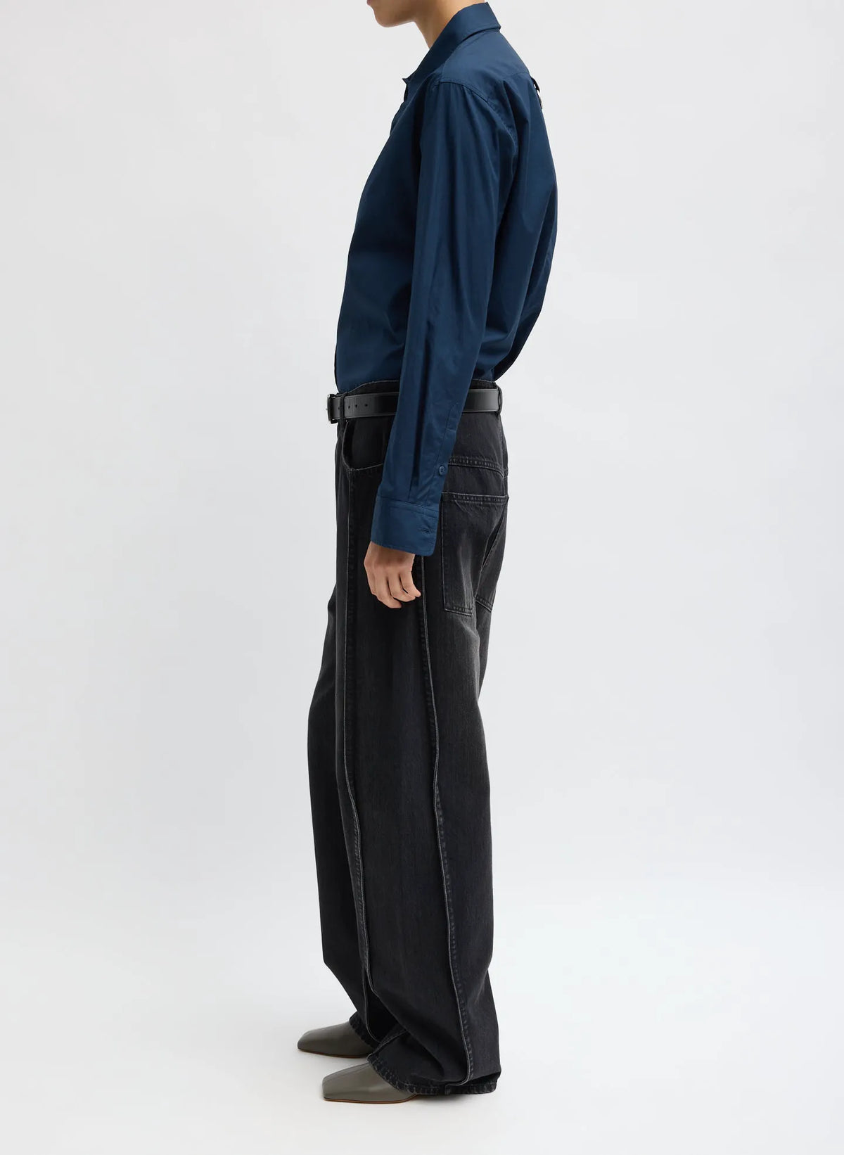 Vintage Black Denim Tuck Jean