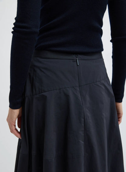 Nylon Asymmetrical Balloon Skirt