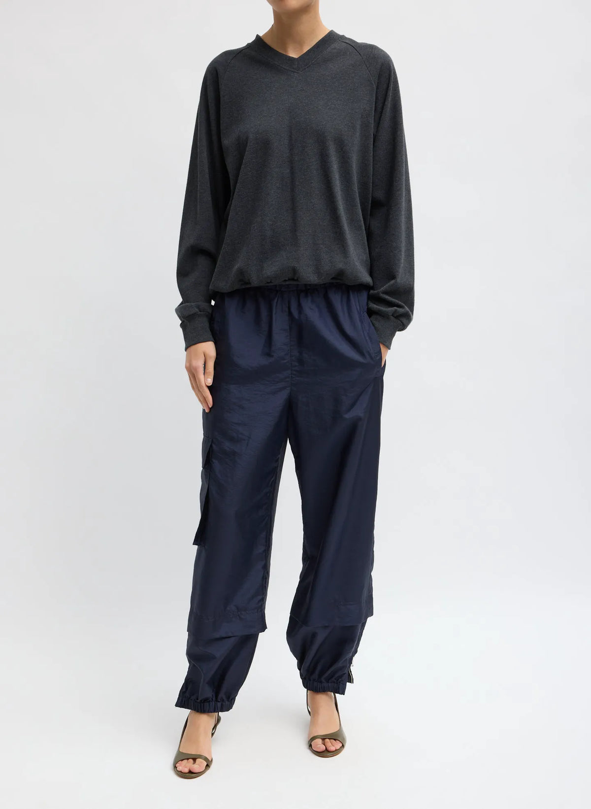 Crispy Nylon Wilt Pull On Jogger