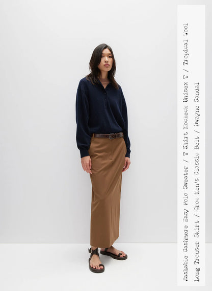 Washable Cashmere Easy Polo Sweater
