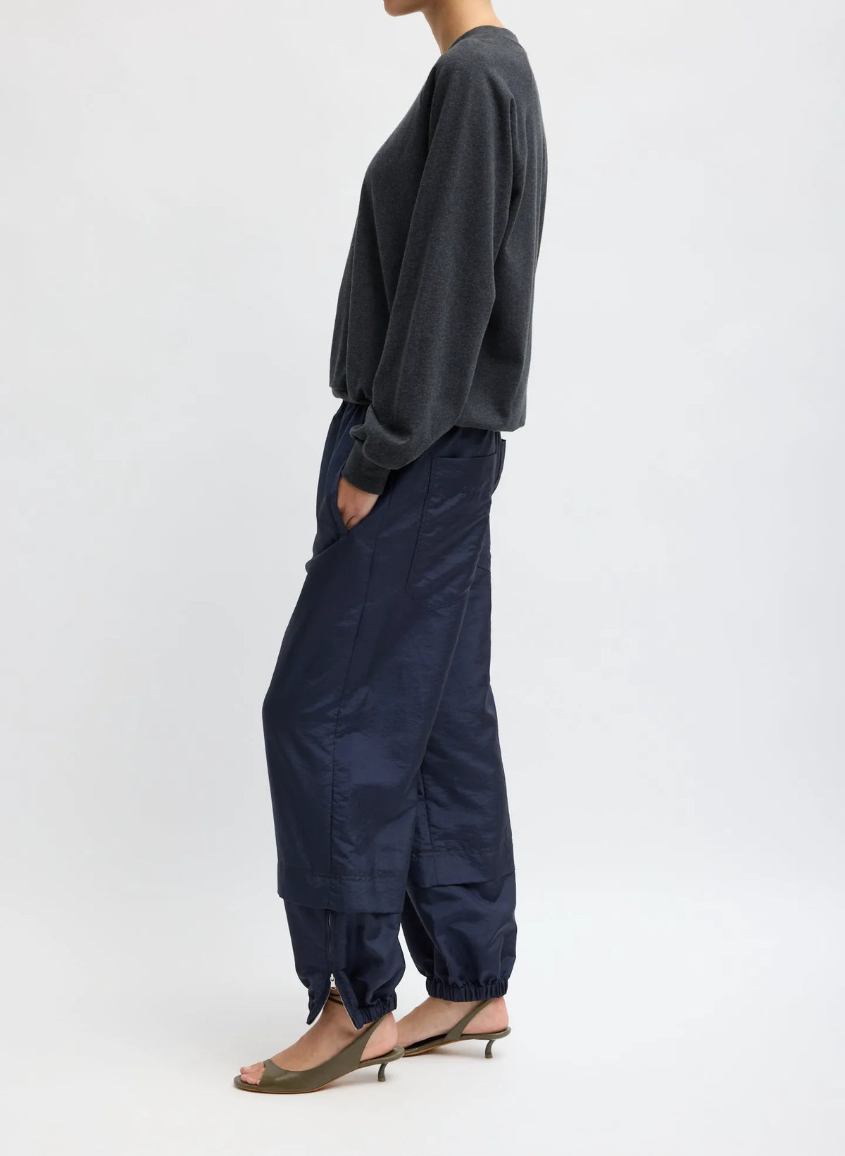 Crispy Nylon Wilt Pull On Jogger