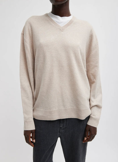 Washable Cashmere Easy V-Neck Sweater