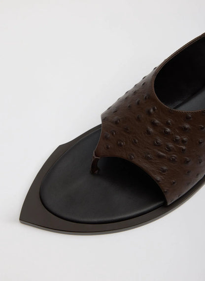 Ostrich Print Gerard Sandal