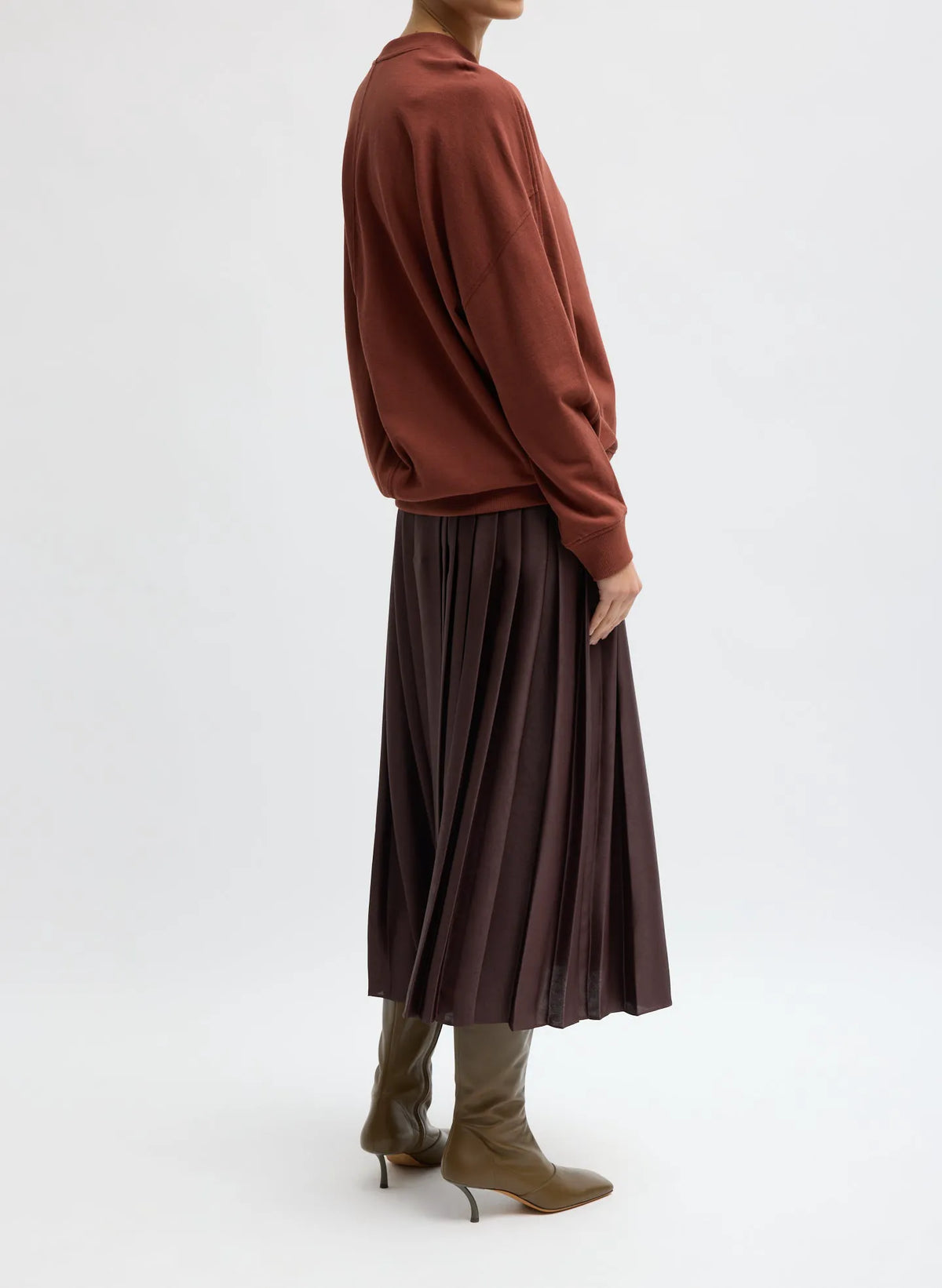 Feather Weight Pleated Pull On Skirt
