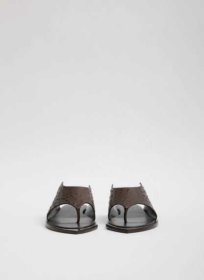 Ostrich Print Gerard Sandal