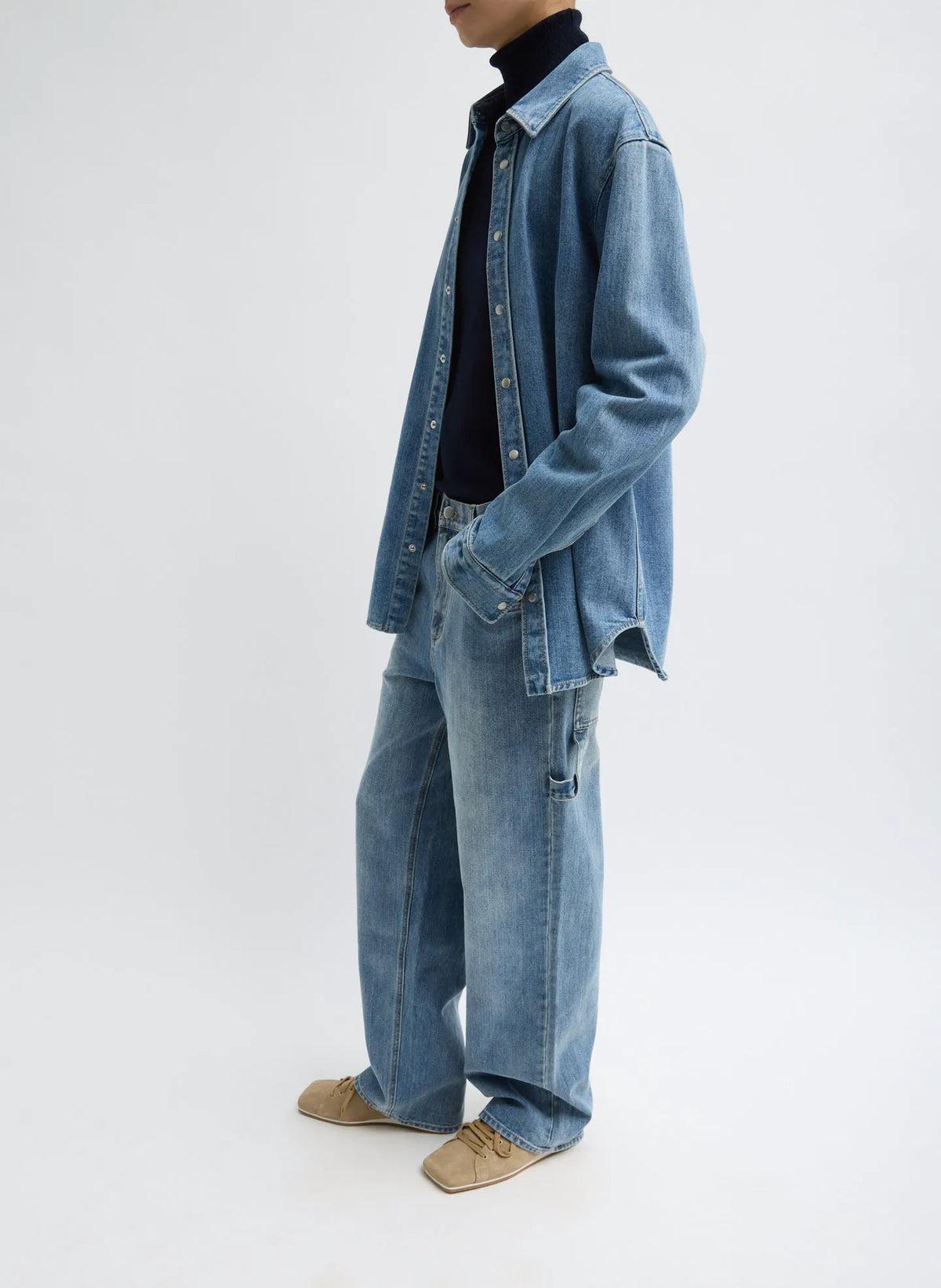 Classic Wash Denim Easy Shirt
