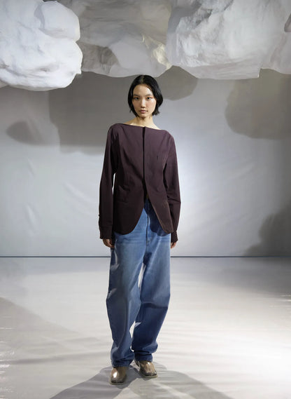 Bio Twill Boatneck Shirt Jacket