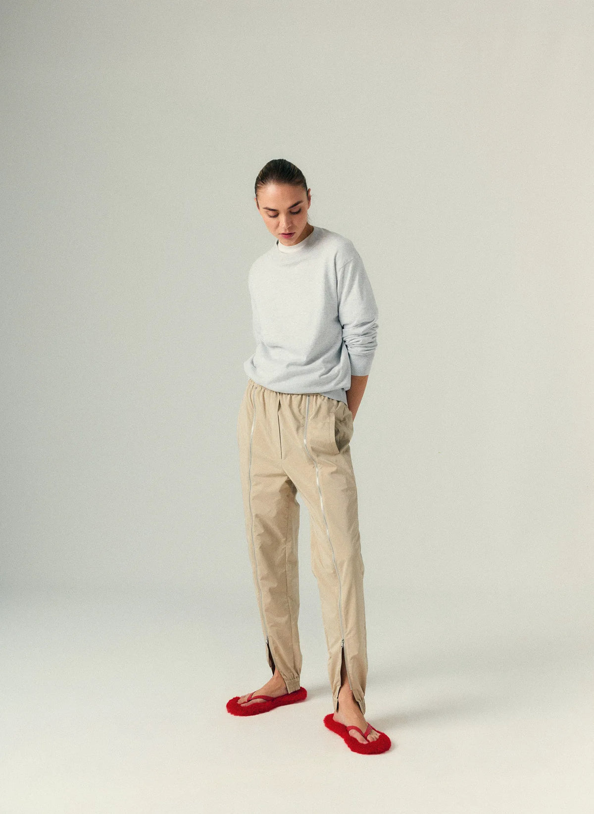 Nylon Zipper Jogger