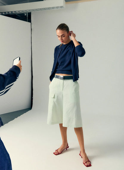 Drapey Suiting Cargo Short