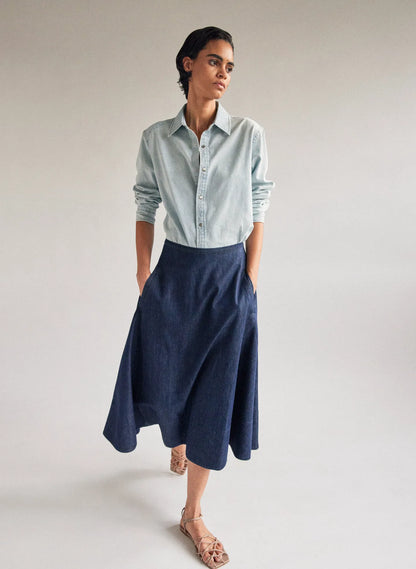 Summer Denim Circle Skirt