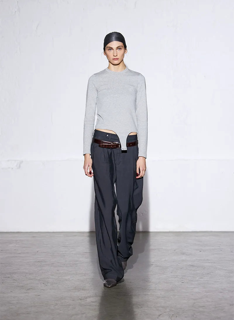 Perfect T-Shirt Shrunken Crewneck With Straps