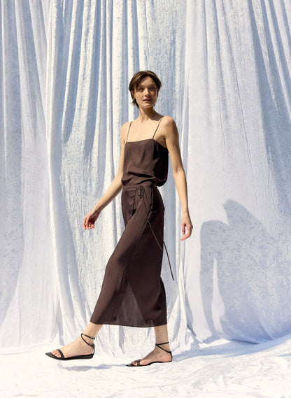 Summer Slip Wrap Skirt