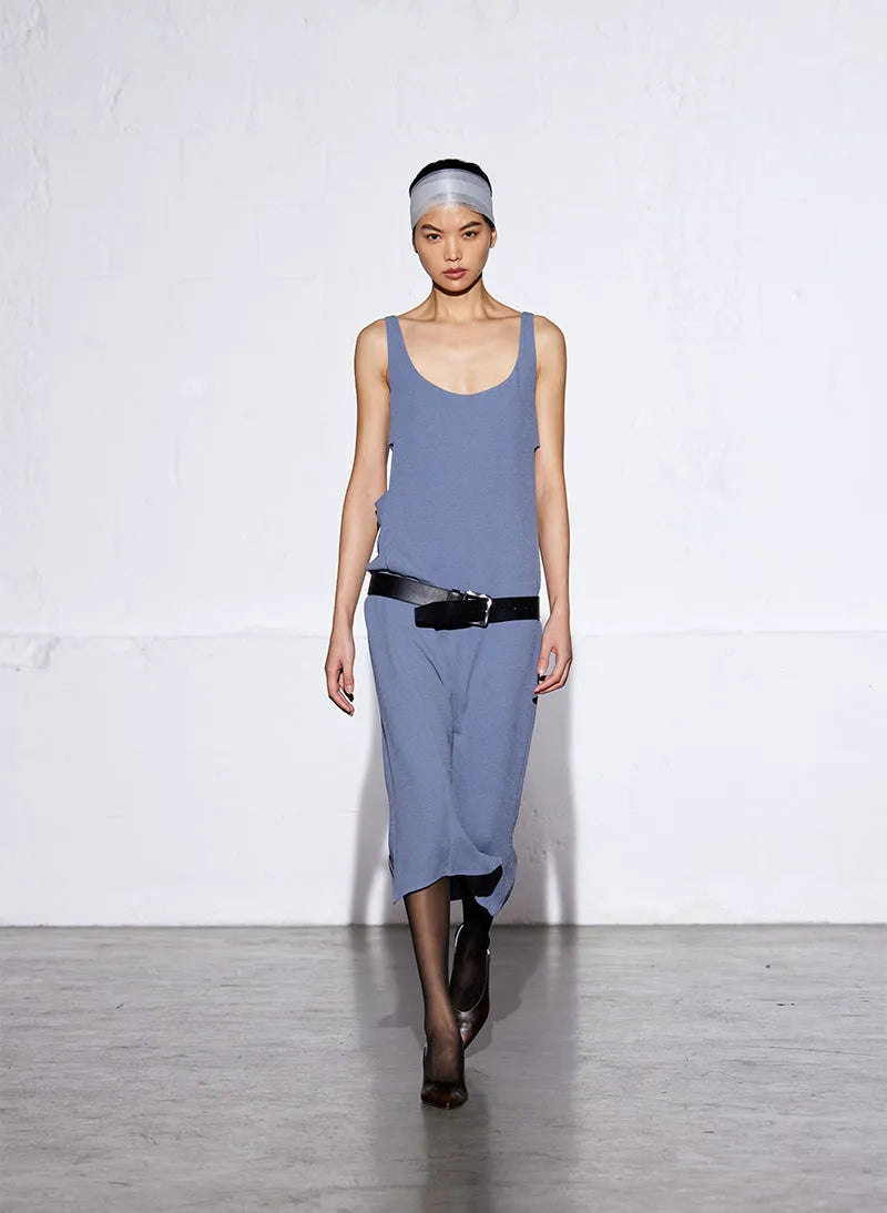 Pebble Sable Paneled Tank Dress