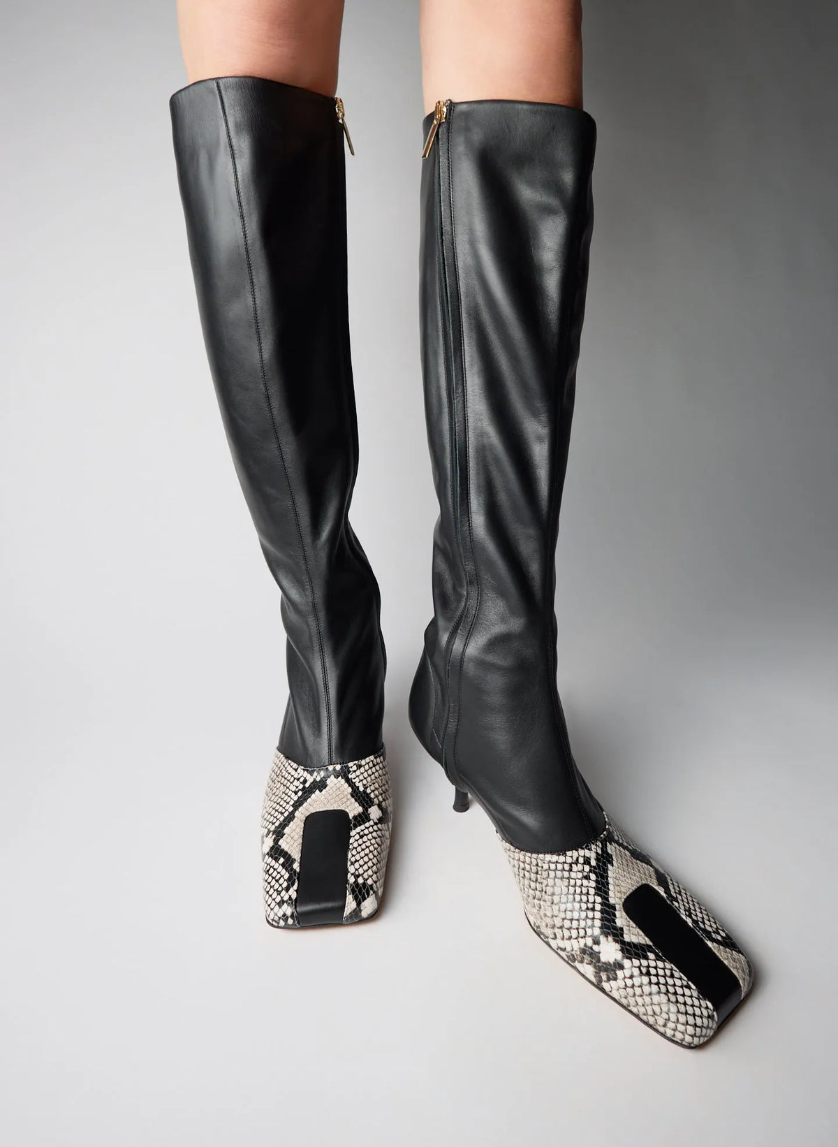 Brannon Snake Embossed Illusion Boot