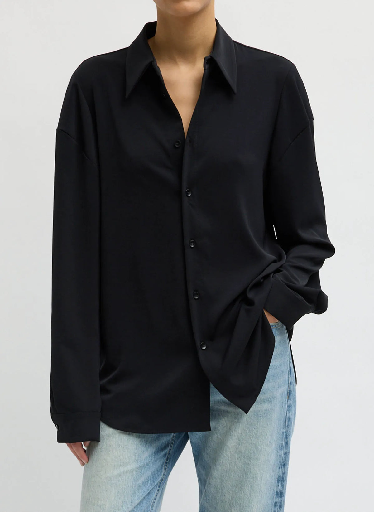 Soft Drape Hinged Shirt