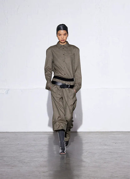 Thomas Menswear Check Marit Pullon Pant