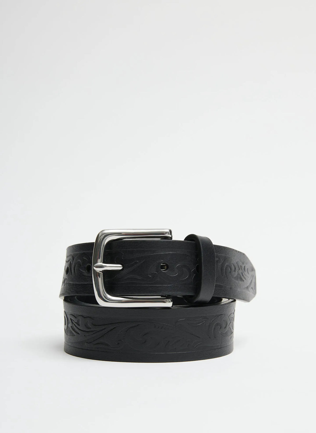 Classic Men's Tooled Leather Belt
