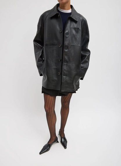 Leather Carcoat