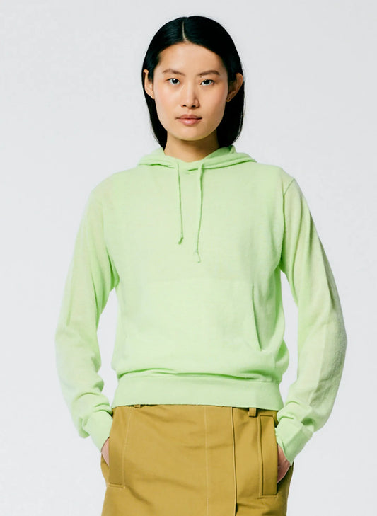 Skinlike Mercerized Wool Shrunken Hoodie