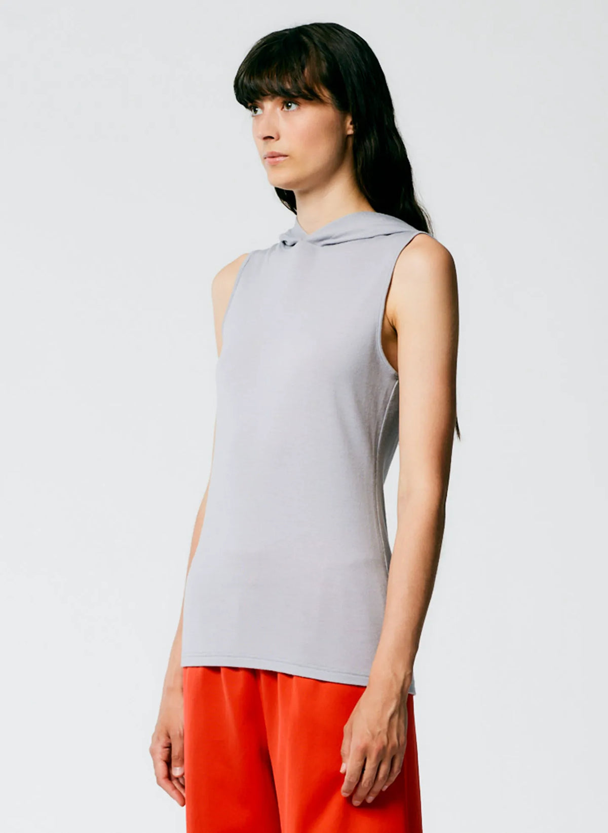 Wool Jersey Hoodie Tunic Top