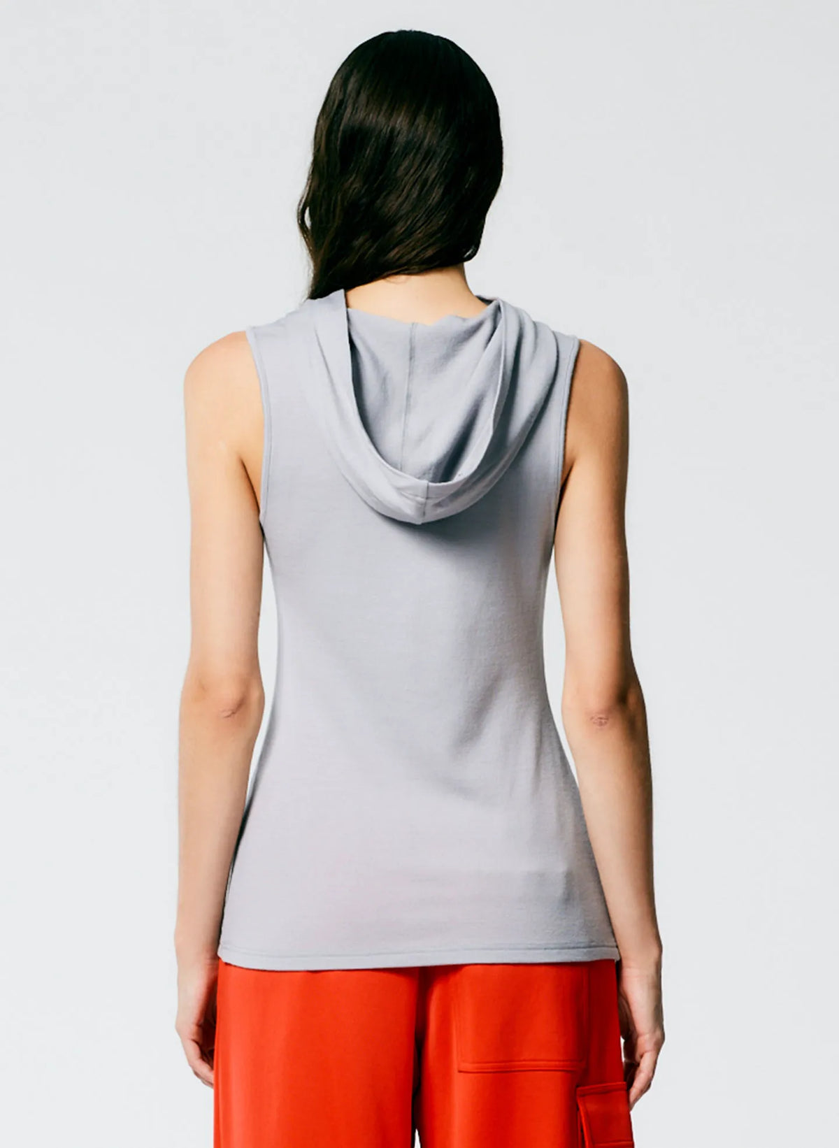 Wool Jersey Hoodie Tunic Top