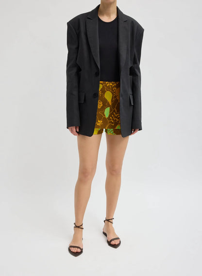 Stretch Linen Viscose Side Cut Blazer