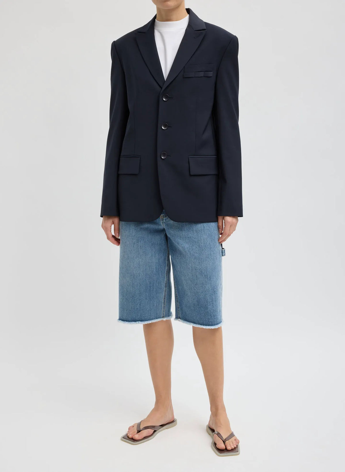 Tropical Wool Dennis Cutout Blazer