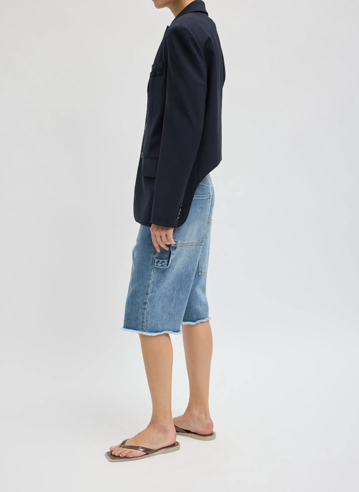 Tropical Wool Dennis Cutout Blazer
