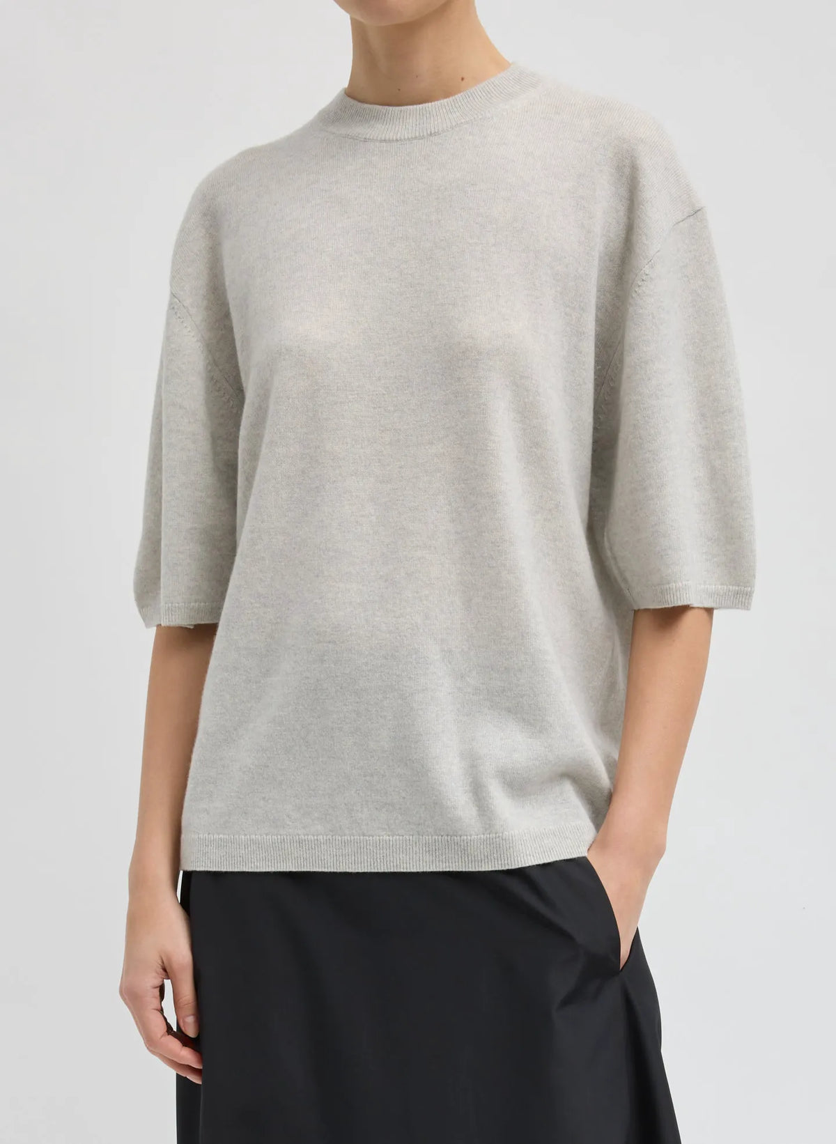 Washable Cashmere Oversized Easy T-Shirt