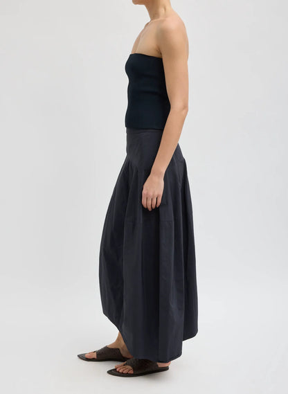 Nylon Asymmetrical Balloon Skirt