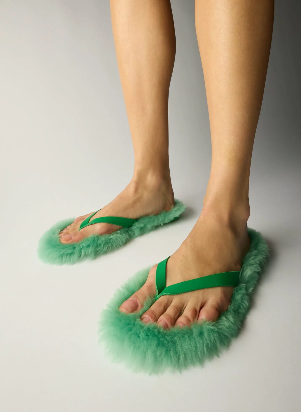 Bryan Shearling Flip Flop