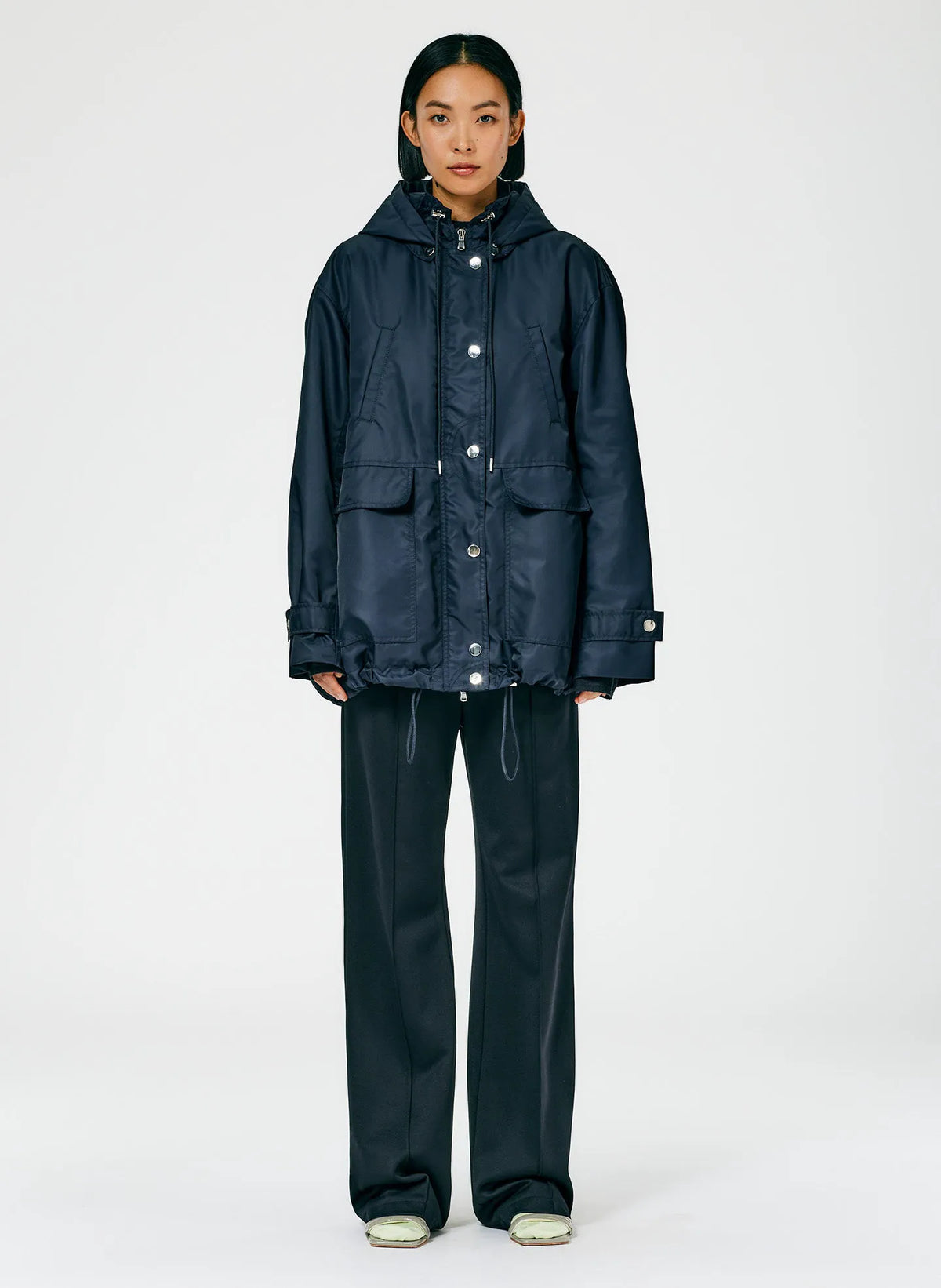 Eco Nylon Anorak with Removable Hood