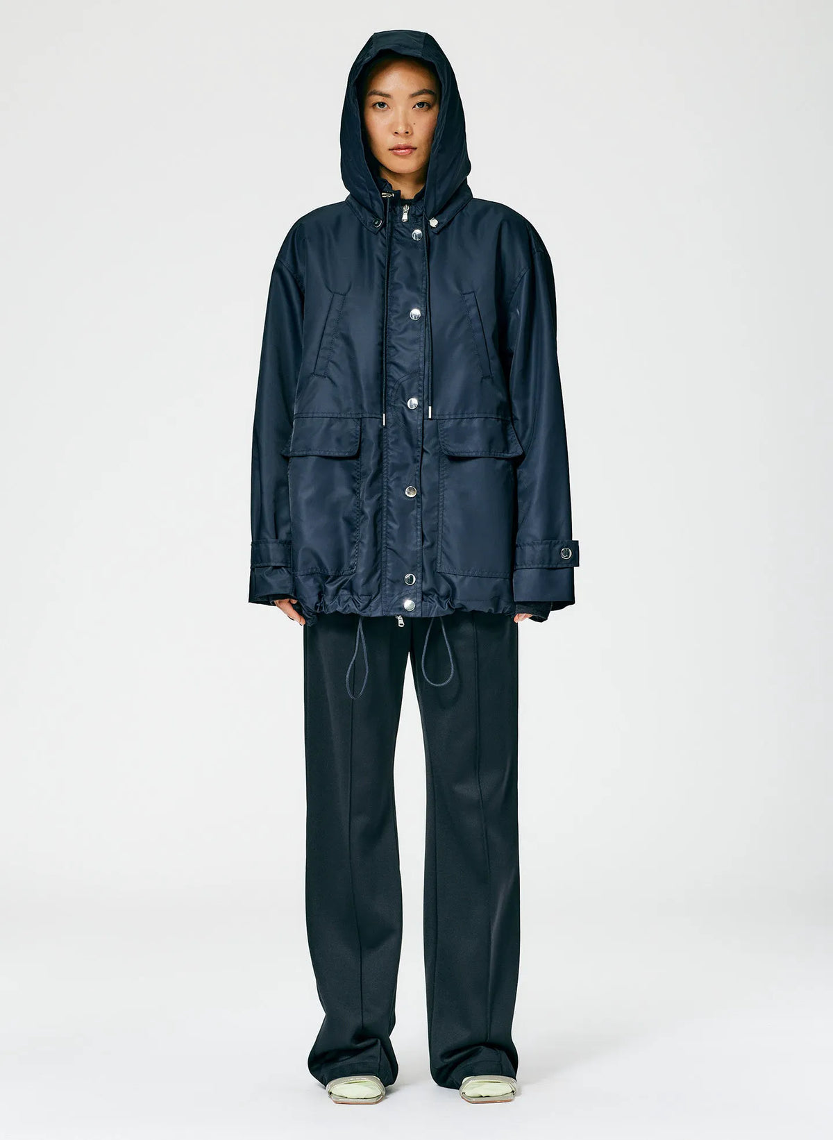 Eco Nylon Anorak with Removable Hood