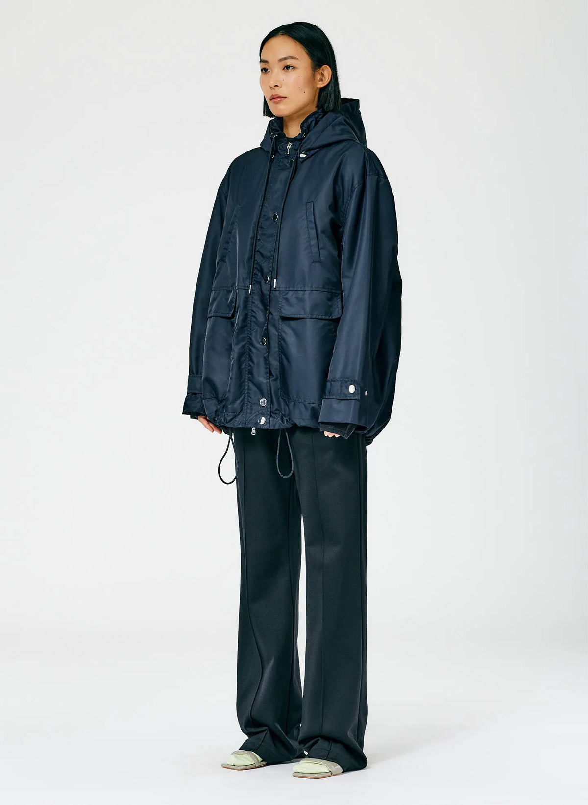 Eco Nylon Anorak with Removable Hood