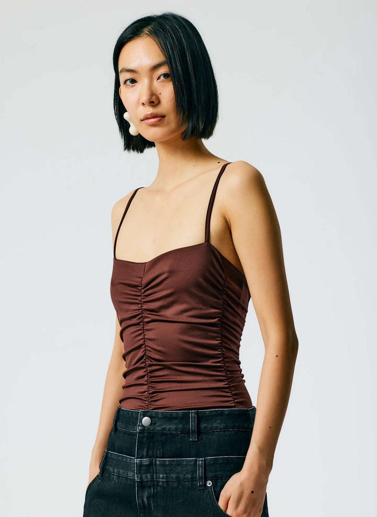 Stretch Shirred Bodysuit