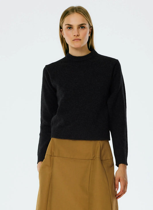 Soft Lambswool Shrunken Crewneck Pullover