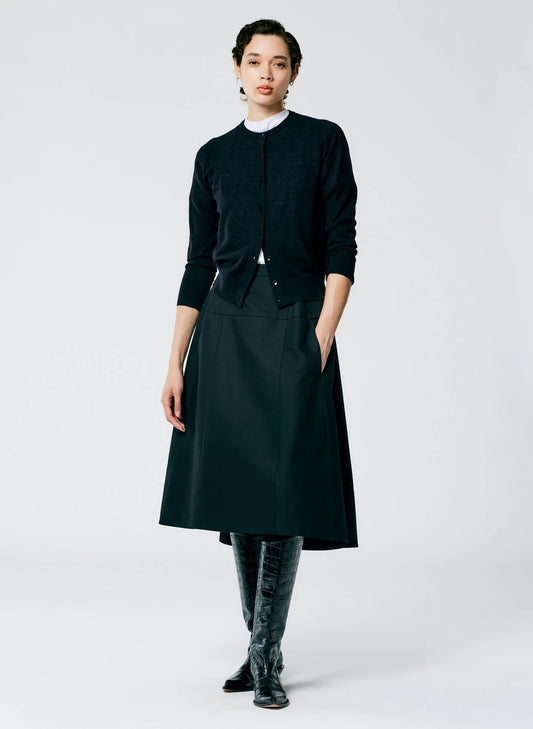 Sculpted Cotton Skirt