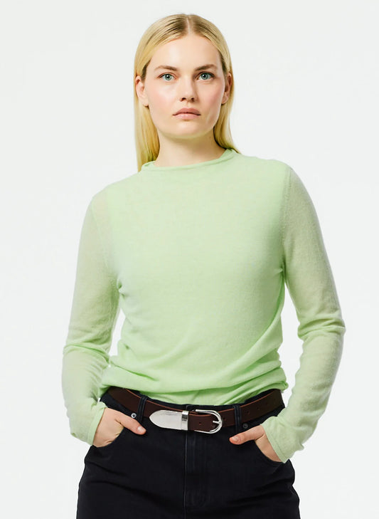 Skinlike Mercerized Wool Soft Sheer Pullover