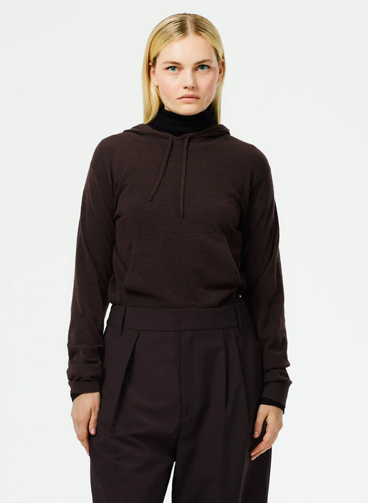 Skinlike Mercerized Wool Shrunken Hoodie