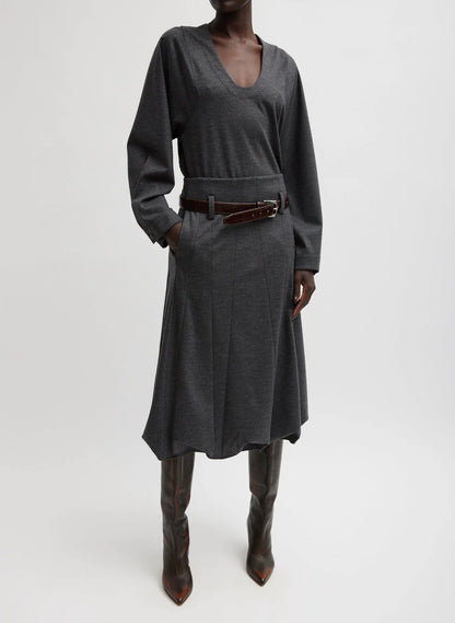 Melange Jersey U-Neck Top