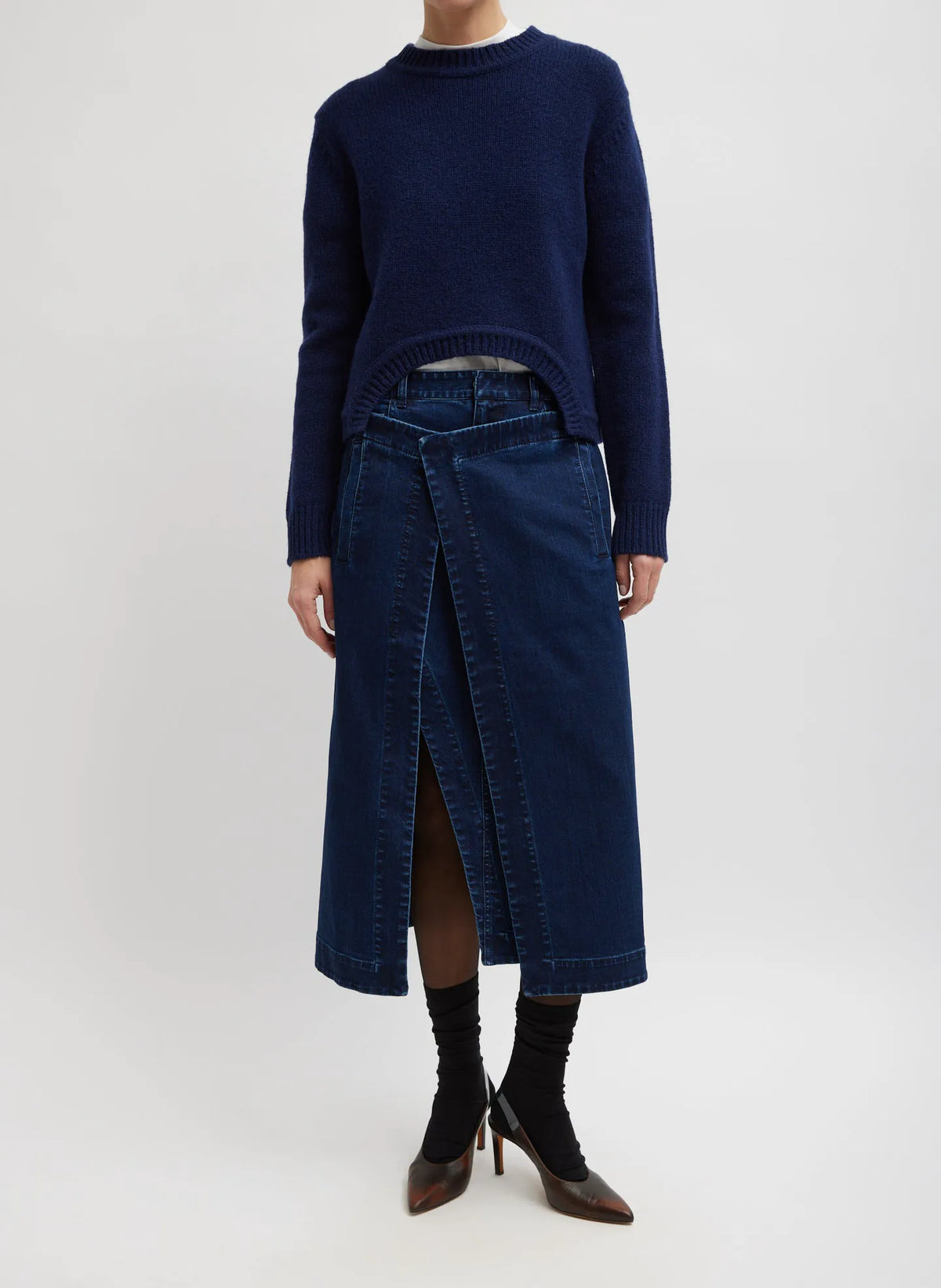 Soft Lambswool Shrunken Crewneck Pullover
